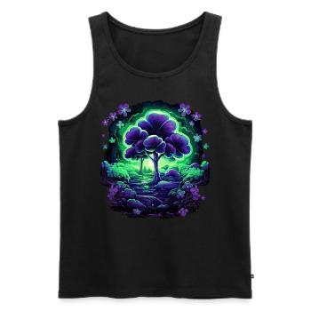 Shamrock Tree Of Life Celtic Symbol Irish Folklore - Männer Premium Bio Tank Top - Schwarz - Vorne - Michal (187cm)