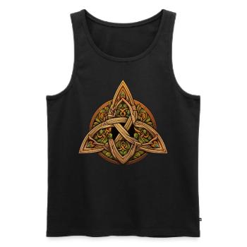 Trinity Knot Irish Celtic Symbol St. Patrick's Day - Männer Premium Bio Tank Top - Schwarz - Vorne - AI Model Male 178 light (178cm)