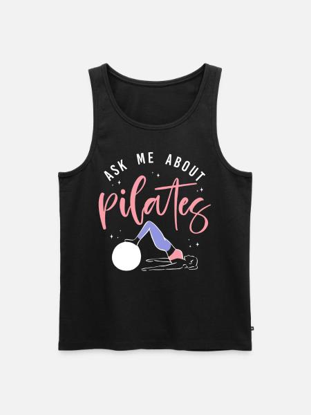 Instructeur de Pilates Enseignant Demandez-moi - Débardeur bio Premium Homme - noir