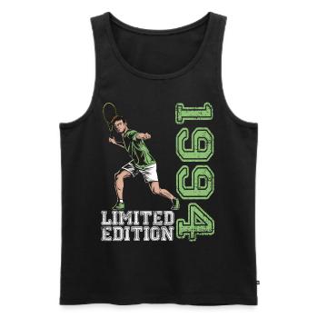 Limited Edition 1994 Limited Edition Tennis - Männer Premium Bio Tank Top - Schwarz - Vorne - Michal (187cm)