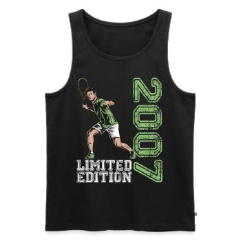 Limited Edition 2007 Limited Edition Tennis - Männer Premium Bio Tank Top - Schwarz - Vorne - Michal (187cm)