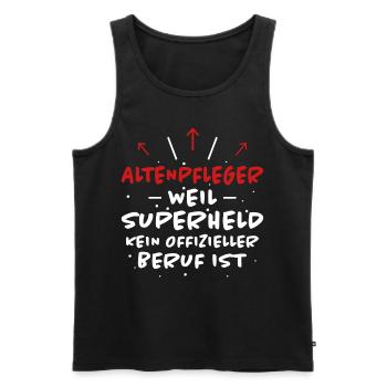 Altenpfleger Spruch Lustiges Altenpfleger Geschenk - Männer Premium Bio Tank Top - Schwarz - Vorne - Michal (187cm)