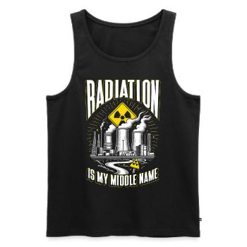 Nuclear Engineer Radiation Is My Middle Name - Men's Premium Organic Tank Top - black - Front - Michal (187cm)
