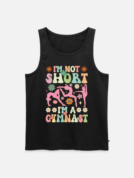 Jeg er ikke liten, jeg er en gymnast Groovy Gym - Premium økologisk Tanktop for menn - svart