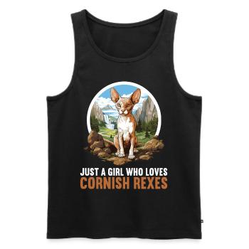 Cornish Rex Kätzchen Cornish Rex Katze - Männer Premium Bio Tank Top - Schwarz - Vorne - Michal (187cm)