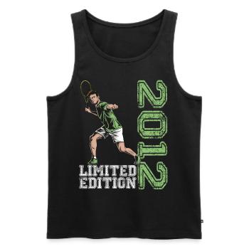 Limited Edition 2012 Limited Edition Tennis - Männer Premium Bio Tank Top - Schwarz - Vorne - Michal (187cm)