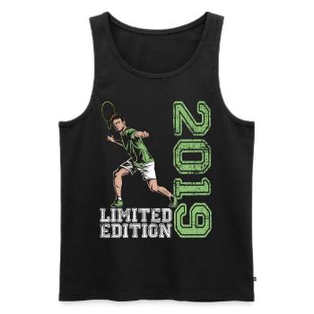 Limited Edition 2019 Limited Edition Tennis - Männer Premium Bio Tank Top - Schwarz - Vorne - Michal (187cm)