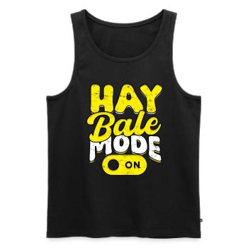 Farmer Hay Paille Balles de paille Balles de foin - Débardeur bio Premium Homme - noir - Devant - AI Model Male 178 light (178cm)