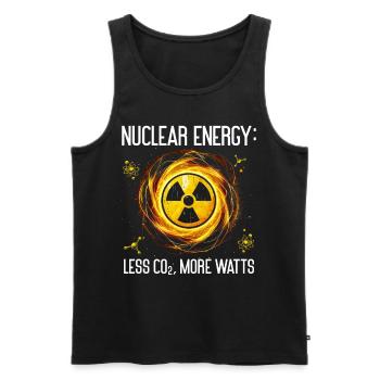 Nuclear Engineer Nuclear Energy Less CO2 - Men's Premium Organic Tank Top - black - Front - Michal (187cm)