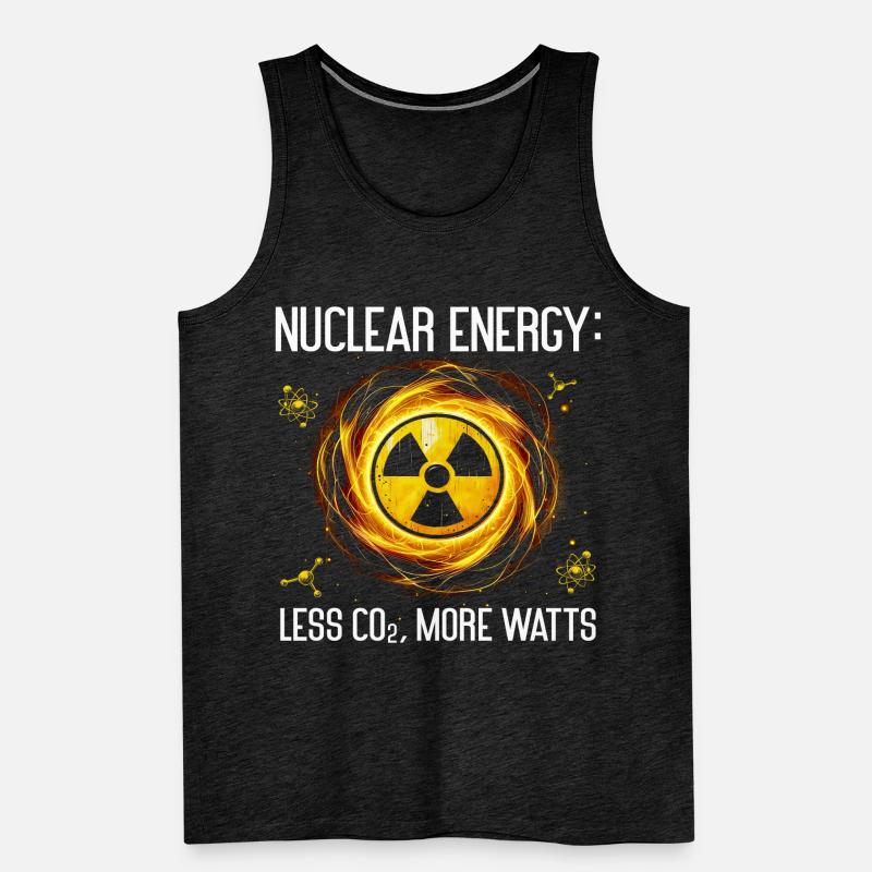 Nuclear Engineer Nuclear Energy Less CO2 Men's Premium Organic Tank Top