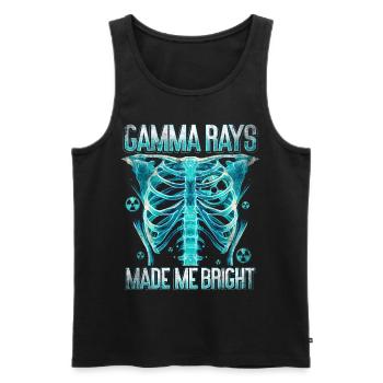 Nuclear Engineer Gamma Rays Made Me Bright - Men's Premium Organic Tank Top - black - Front - AI Model Male 178 light (178cm)