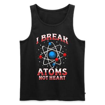 Nuclear Engineer I Break Atoms Not Heart - Men's Premium Organic Tank Top - black - Front - Michal (187cm)