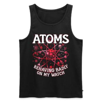 Nuklearingenieur Atoms Behaving Badly On My Watch - Männer Premium Bio Tank Top - Schwarz - Vorne - Michal (187cm)