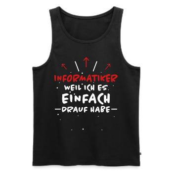Informatiker Spruch Lustige Programmierer Geschenk - Männer Premium Bio Tank Top - Schwarz - Vorne - Michal (187cm)