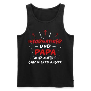 Informatiker Spruch Lustige Programmierer Geschenk - Männer Premium Bio Tank Top - Schwarz - Vorne - Michal (187cm)