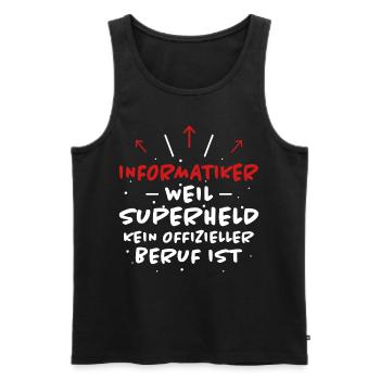 Informatiker Spruch Lustige Programmierer Geschenk - Männer Premium Bio Tank Top - Schwarz - Vorne - AI Model Male 178 light (178cm)