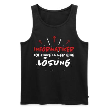 Informatiker Spruch Lustige Programmierer Geschenk - Männer Premium Bio Tank Top - Schwarz - Vorne - Michal (187cm)