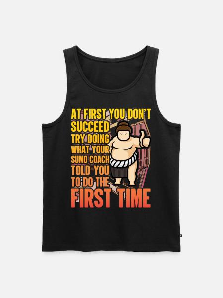 Sumo Funny Quote - Men's Premium Organic Tank Top - black