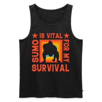 Sumo is vital for my Survival - Men's Premium Organic Tank Top - black - Front - Michal (187cm)
