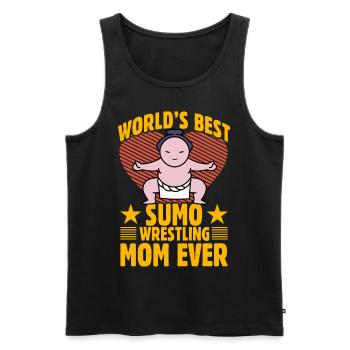 La meilleure maman de lutte de sumo au monde - Débardeur bio Premium Homme - noir - Devant - Michal (187cm)