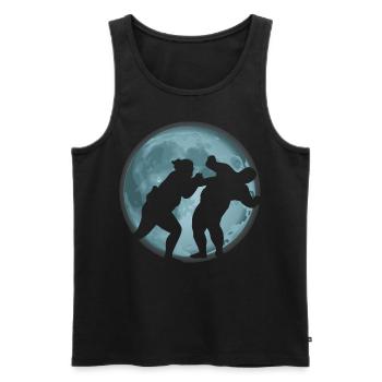 Sumo - Männer Premium Bio Tank Top - Schwarz - Vorne - Michal (187cm)