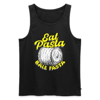 Landwirt Heuballen Eat Pasta Bale Fasta - Männer Premium Bio Tank Top - Schwarz - Vorne - AI Model Male 178 light (178cm)