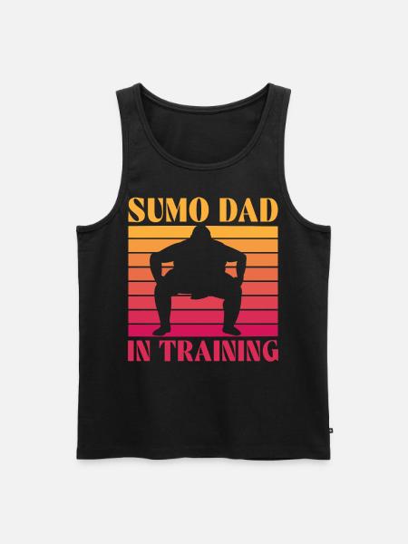 Sumo Dad in Training - Men's Premium Organic Tank Top - black