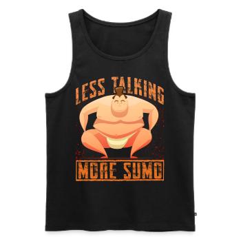 Moins de paroles, plus de sumo - Débardeur bio Premium Homme - noir - Devant - Michal (187cm)