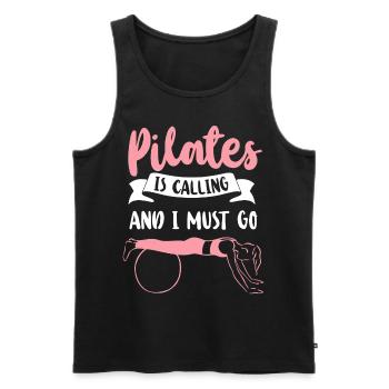 Pilates Instructor Teacher Pilates - Männer Premium Bio Tank Top - Schwarz - Vorne - AI Model Male 178 light (178cm)