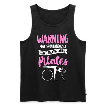 Avertissement de l’instructeur de Pilates - Débardeur bio Premium Homme - noir - Devant - Michal (187cm)