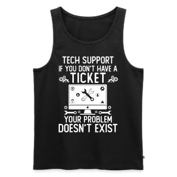 Tech Support If You Don't Have A Ticket - Men's Premium Organic Tank Top - black - Front - AI Model Male 178 light (178cm)