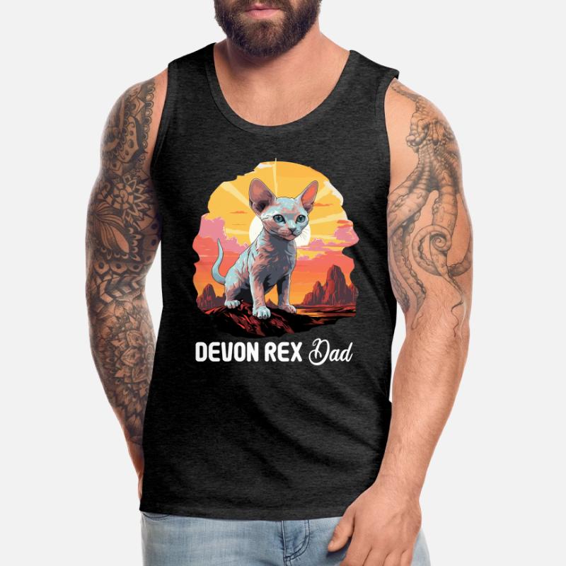 Chaton Devon Rex Chat Devon Rex Débardeur bio Premium Homme