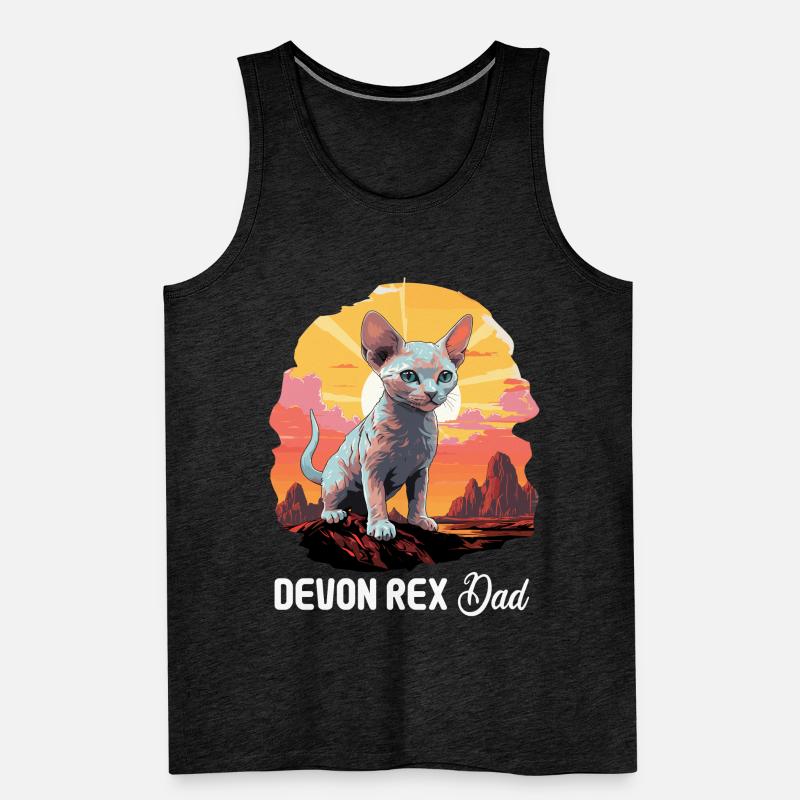Chaton Devon Rex Chat Devon Rex Débardeur bio Premium Homme