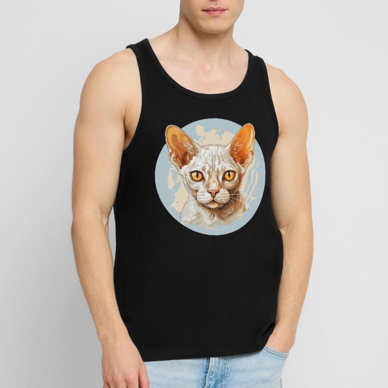 Devon Rex Kätzchen Devon Rex Katze Männer Premium Bio Tank Top