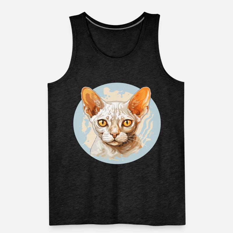 Chaton Devon Rex Chat Devon Rex Débardeur bio Premium Homme