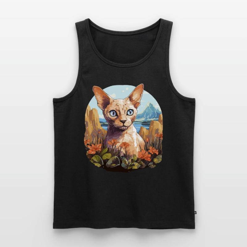Devon Rex Kätzchen Devon Rex Katze Männer Premium Bio Tank Top