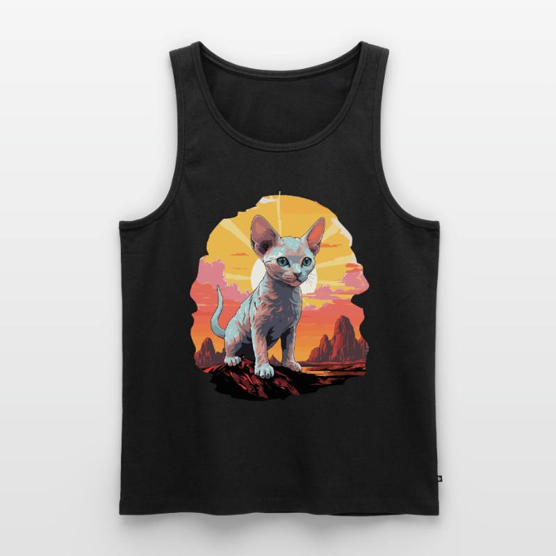Devon Rex Kätzchen Devon Rex Katze Männer Premium Bio Tank Top