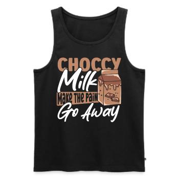 Choccy Milk Dairy Milk Mix I Heart Chocolate Milk - Men's Premium Organic Tank Top - black - Front - AI Model Male 178 light (178cm)