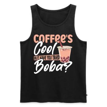 Black Tea Matcha Boba Boba Tea Merchandise for - Men's Premium Organic Tank Top - black - Front - AI Model Male 178 light (178cm)