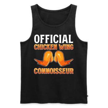 Chicken-Wings Fast Food BBQ Chef Chicken Wing - Men's Premium Organic Tank Top - black - Front - AI Model Male 178 light (178cm)