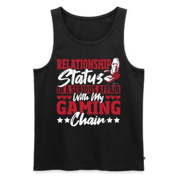 Gamer Gifts for Teen Boys Video Games - Men's Premium Organic Tank Top - black - Front - AI Model Male 178 light (178cm)