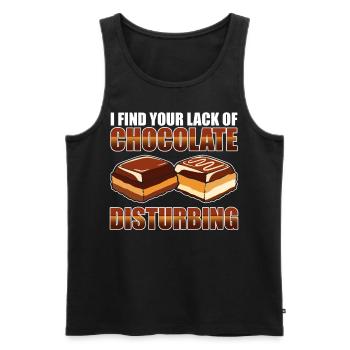 Chocolate Bar Junk Food Sugar Chocolate Buddies - Men's Premium Organic Tank Top - black - Front - AI Model Male 178 light (178cm)