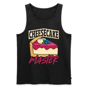 Gâteau au fromage Cheese Eater Candy - Débardeur bio Premium Homme - noir - Devant - Michal (187cm)