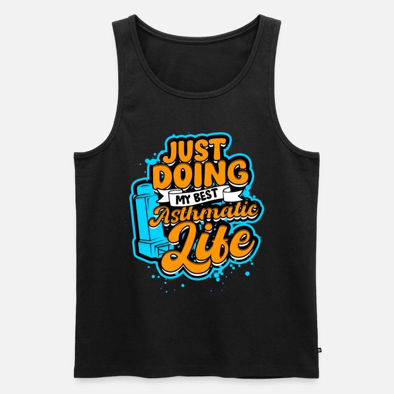Asthma Asthmatiker - Männer Premium Bio Tank Top - Schwarz