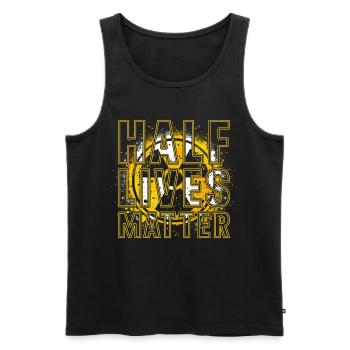 Nuclear Engineer Half Lives Matter - Men's Premium Organic Tank Top - black - Front - Michal (187cm)