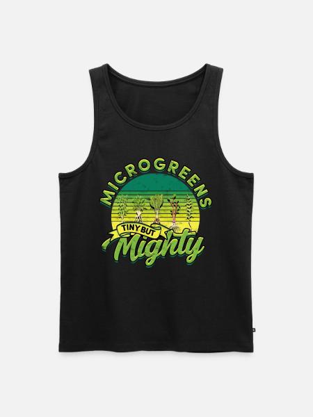 Microgreen Microgreens - Männer Premium Bio Tank Top - Schwarz