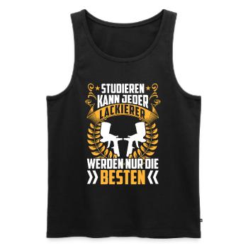 Vehicle Painters The Best Become Car Painters - Men's Premium Organic Tank Top - black - Front - Michal (187cm)