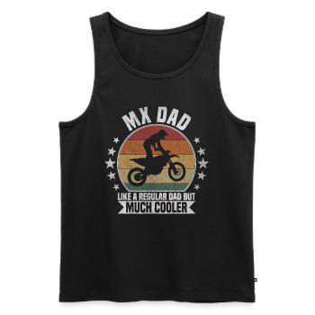 MX Papa Motocross - Débardeur bio Premium Homme - noir - Devant - Michal (187cm)