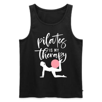 Pilates Instructor Teacher Pilates - Männer Premium Bio Tank Top - Schwarz - Vorne - AI Model Male 178 light (178cm)