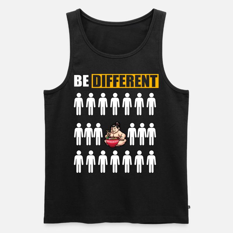 Sumo anders sein - Männer Premium Bio Tank Top - Schwarz